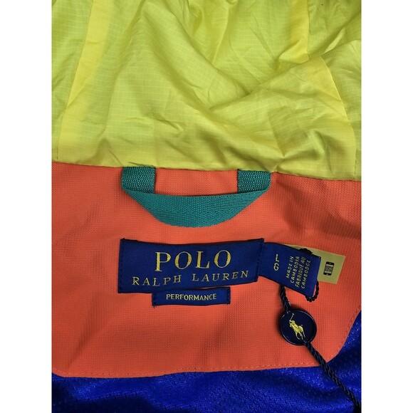 Polo Ralph Lauren Colorblock Water-Resistant Hooded Jacket L Blue Multi - Picture 12 of 12